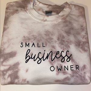 Mocha Brown Tie Dye Crew Neck